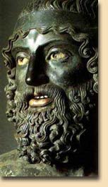 Eroe di riace, Greece, VI century b.C., investment cast statue